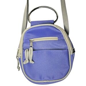 VTG Y2K Arezzo Girasole Small Crossbody Bag Shimmer Metal Ring Handle Sporty